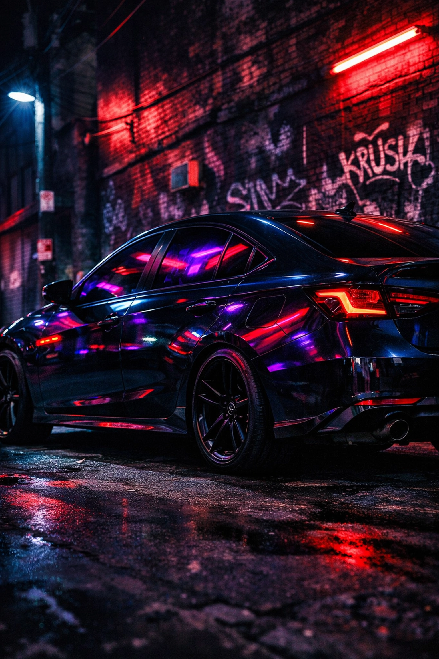 Professionally tinted sedan in Pittsburgh showing enhanced privacy and sleek appearance