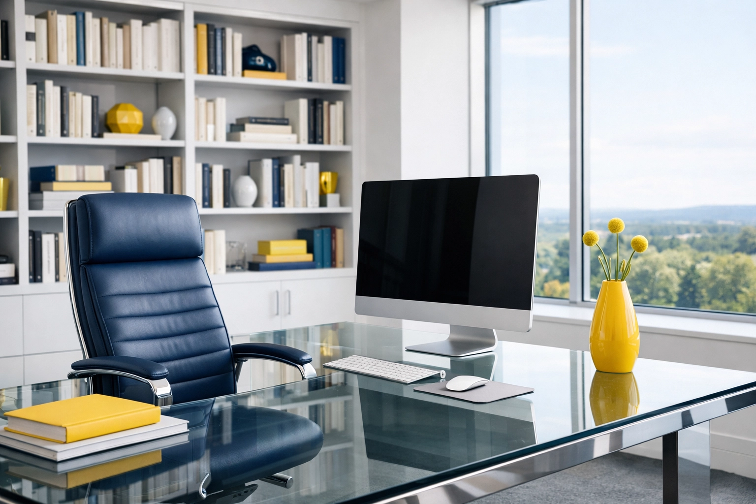 A dust-free, productive executive workspace in Bedford after a professional deep cleaning service.