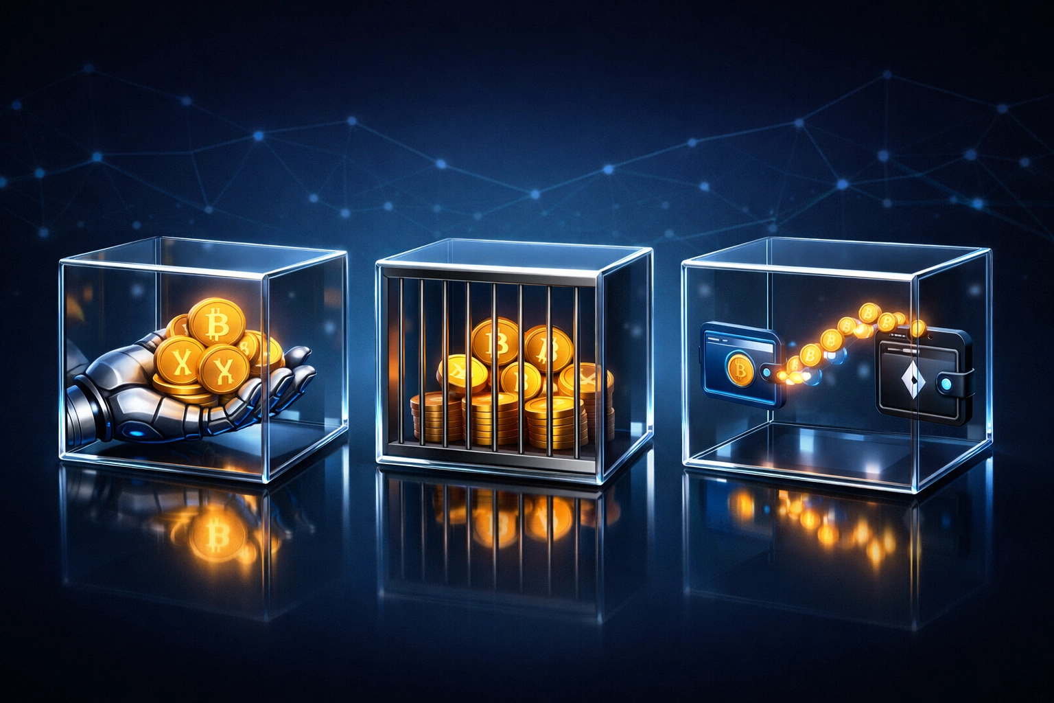 Custodial vs self-custody crypto payment systems comparison showing direct wallet-to-wallet transfers