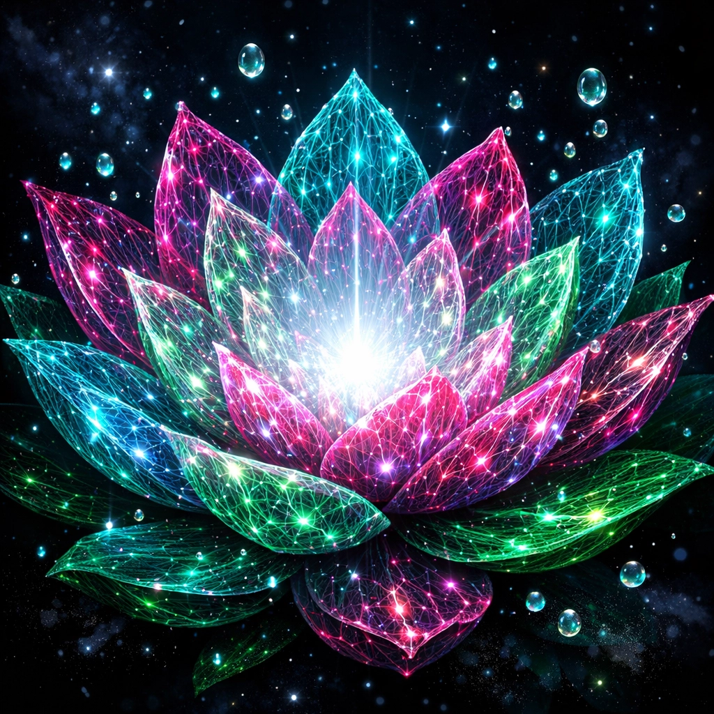 A glowing lotus symbolizing biological healing and effective nervous system regulation.