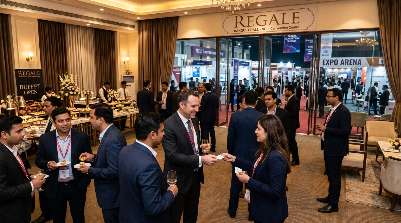 Networking at the Regale banquet hall and Expo Arena