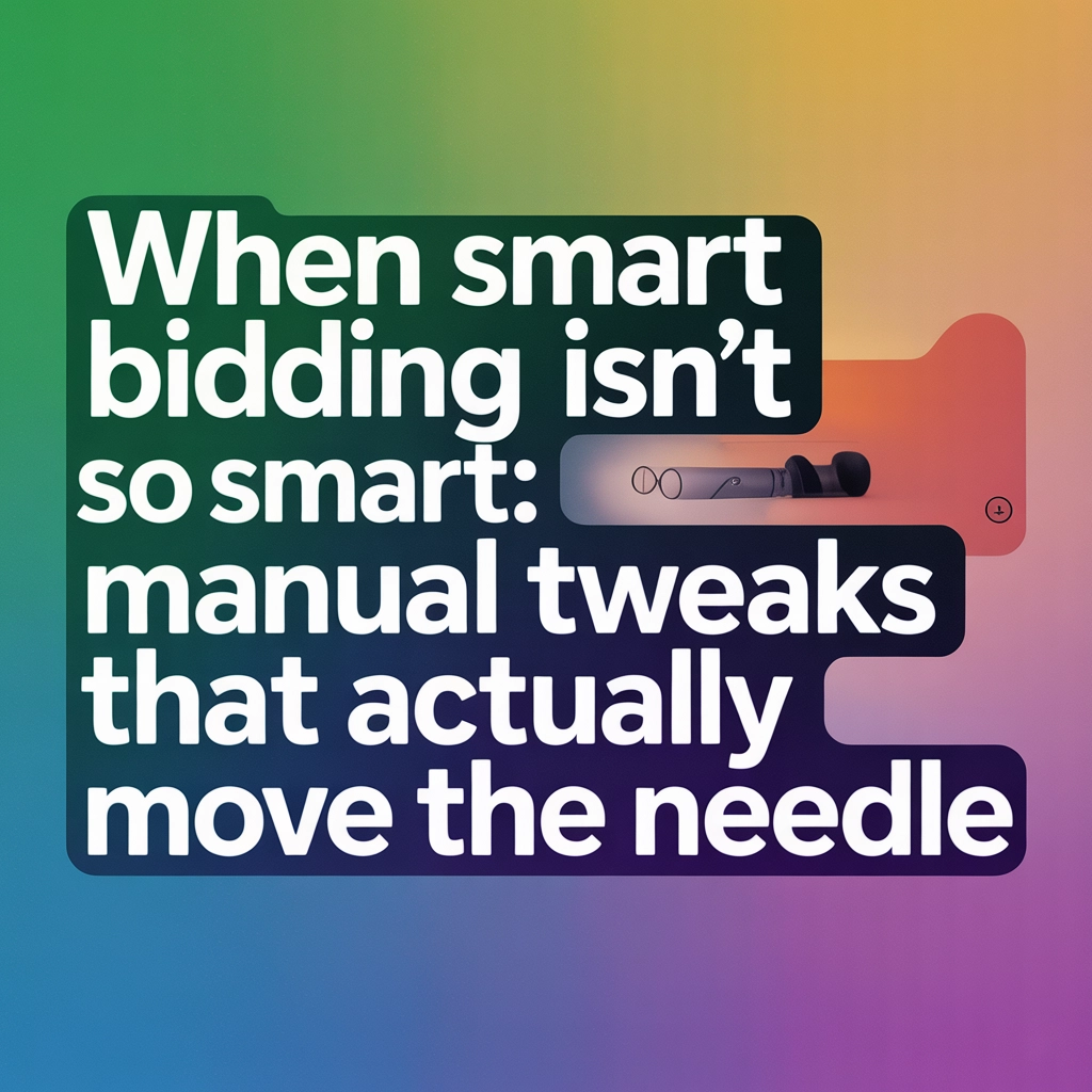 When Smart Bidding Isn't So Smart: Manual Tweaks That Actually Move the Needle