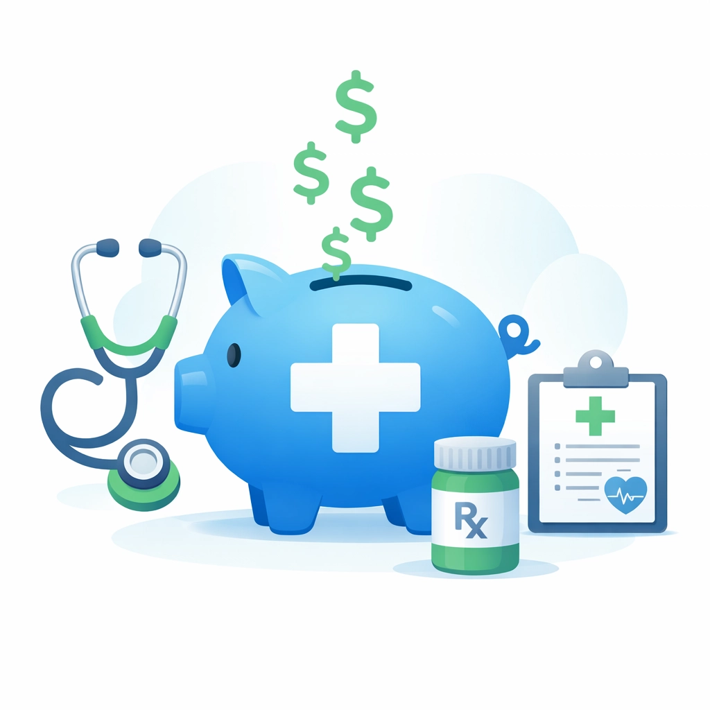 Health Savings Account tax deduction showing contribution benefits and savings