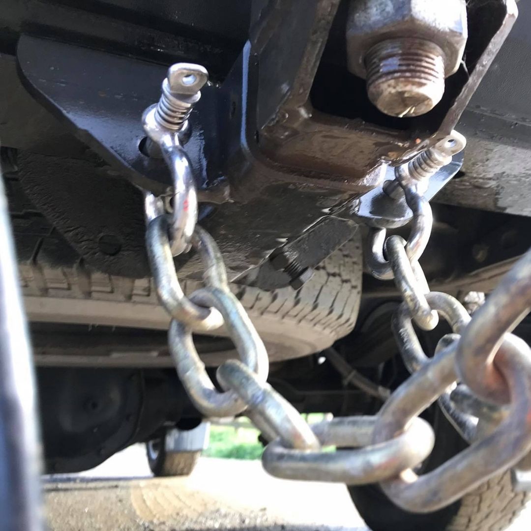 Snap-D shackles in use on trailer