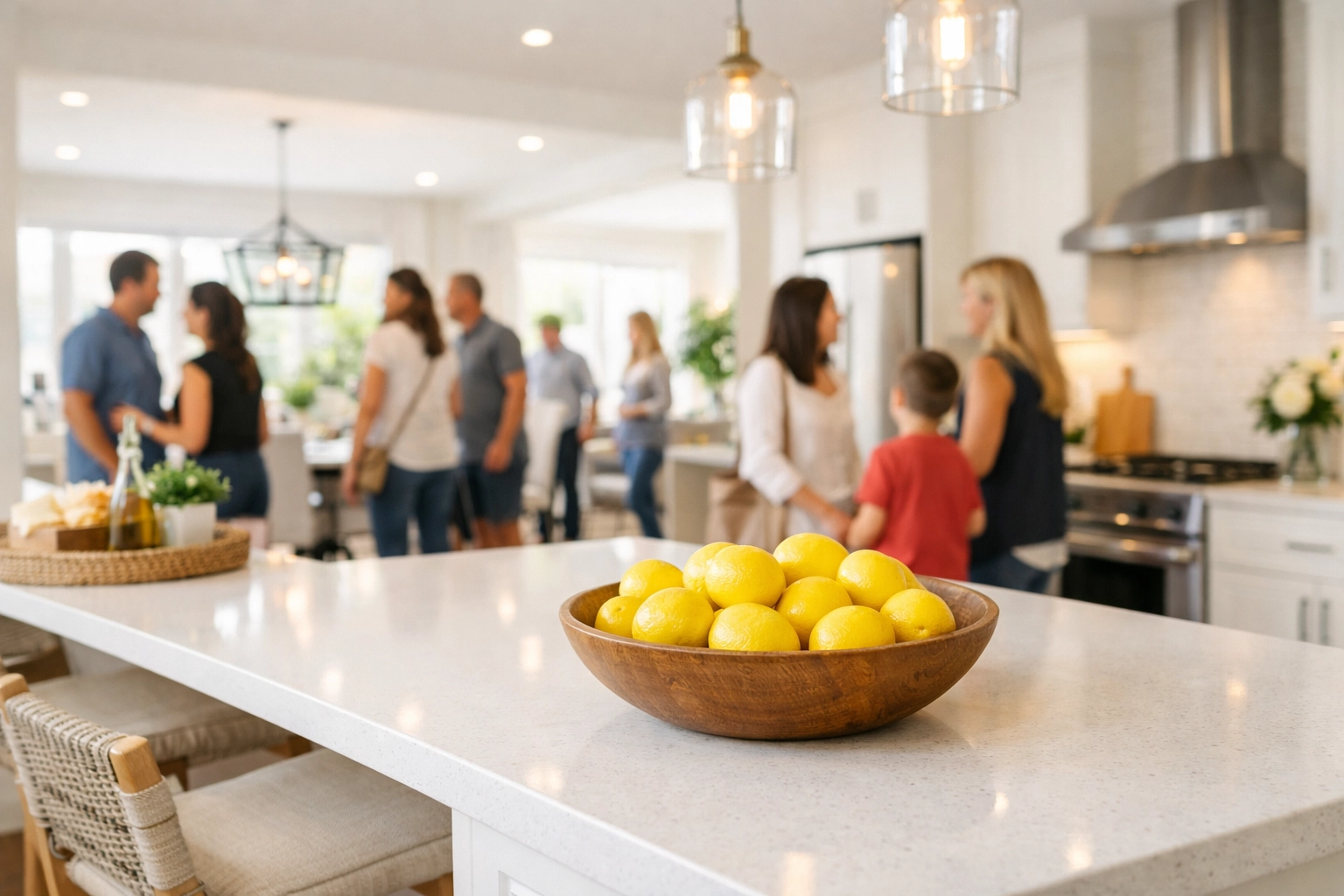 Busy open house in a modern Aurora home as the Denver real estate market shifts toward high demand.
