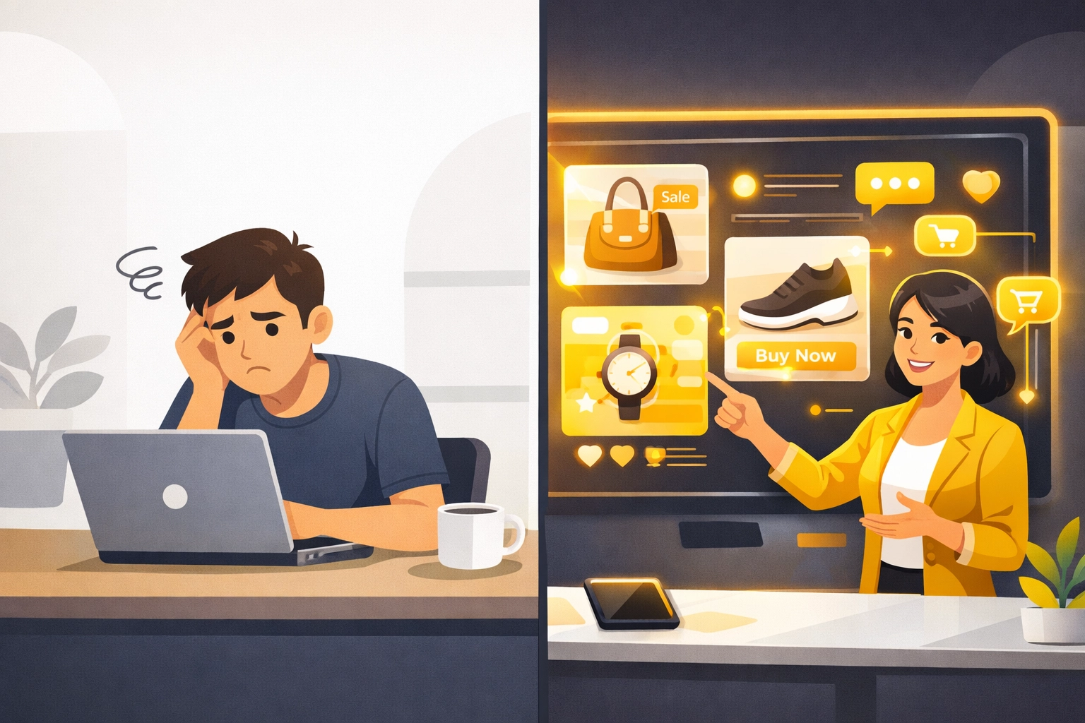 Traditional webinar platform versus interactive live shopping platform comparison for sales conversion