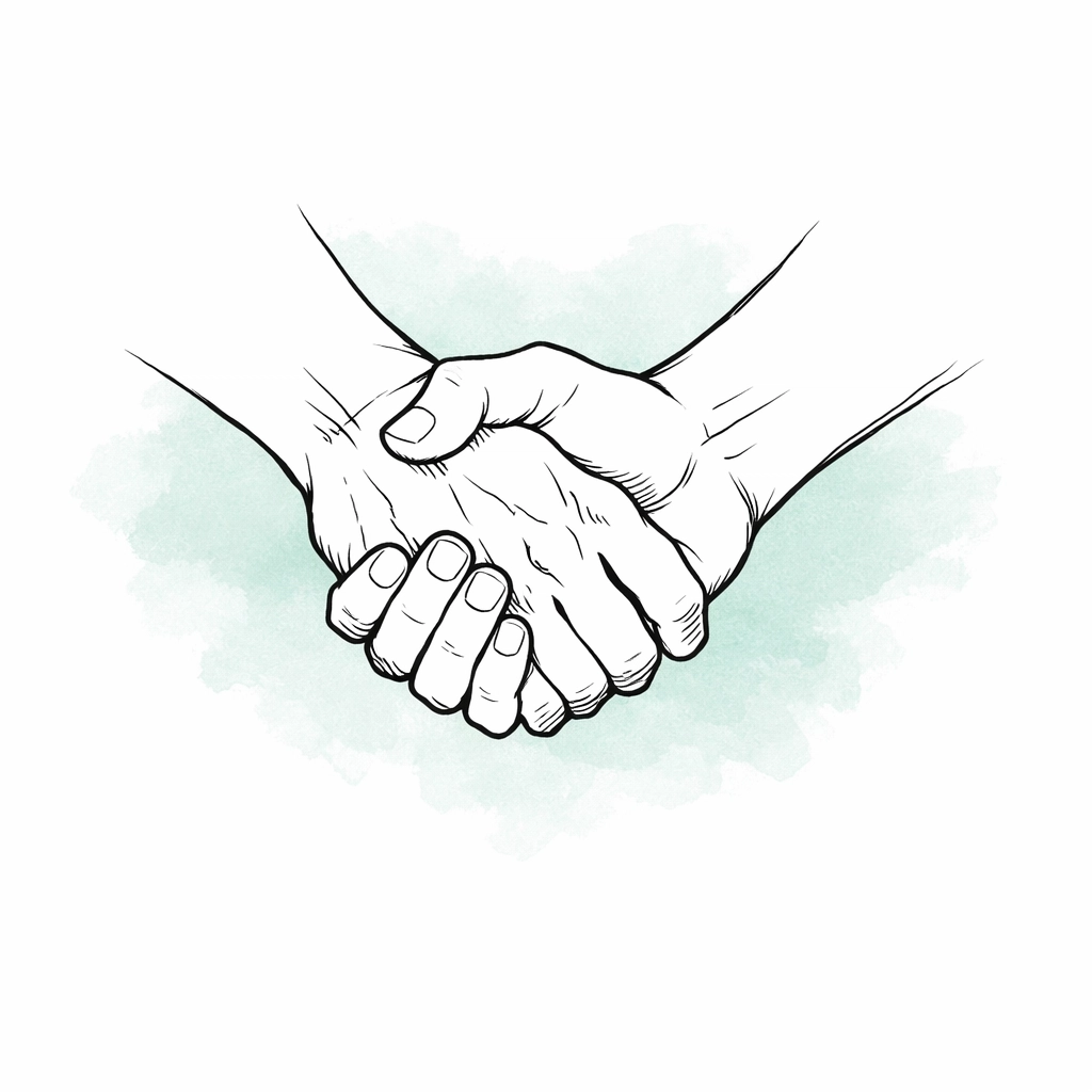 A close-up of two men tightly holding hands, representing the emotional bond in high-angst MM romance.