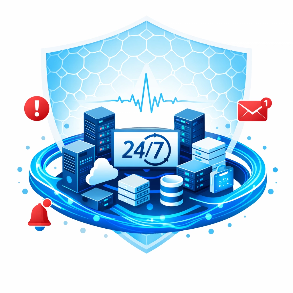 24/7 network monitoring and server management protecting business systems