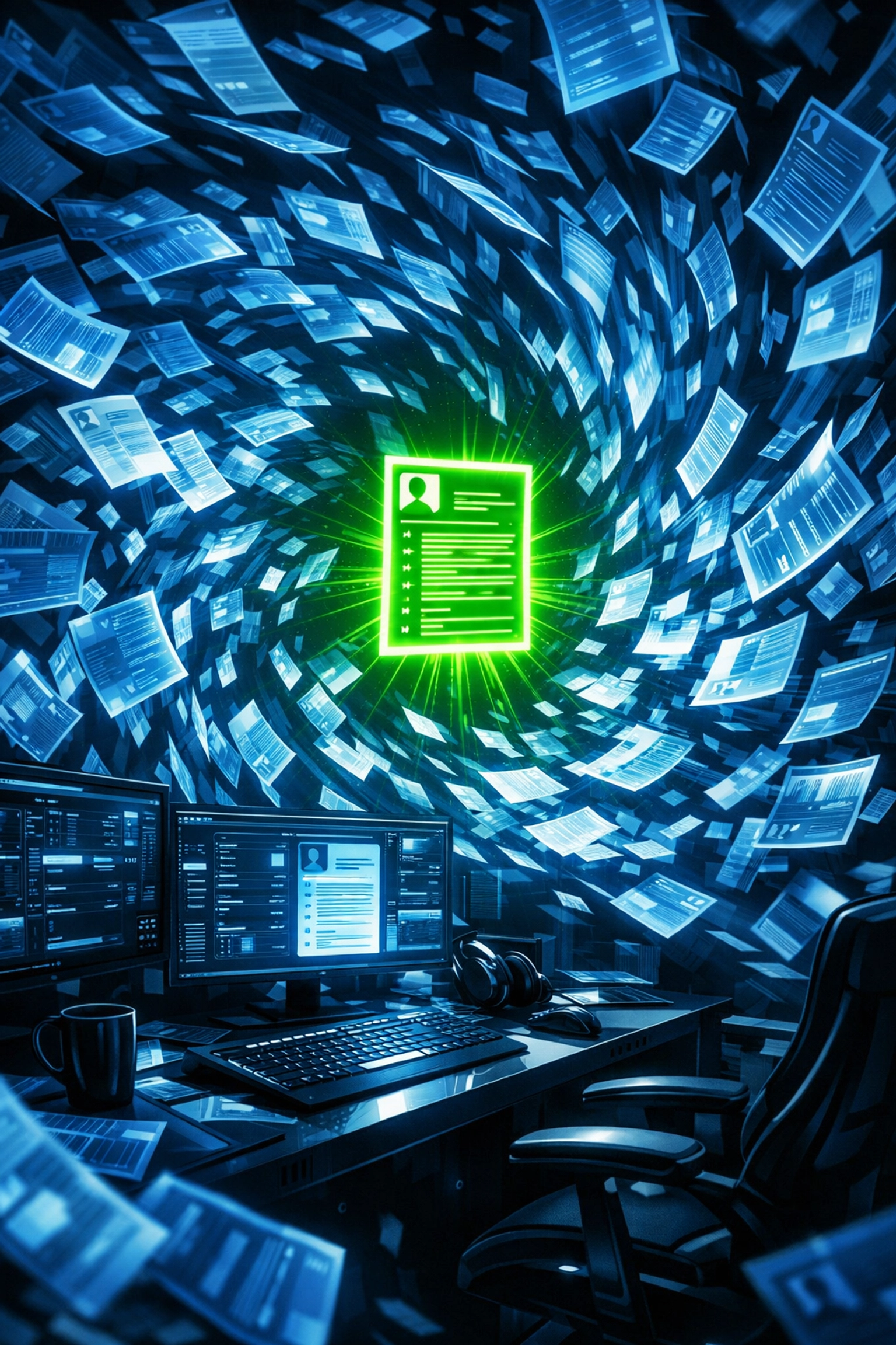 Intelligent automation solutions filtering through digital resumes to identify top-tier job candidates.