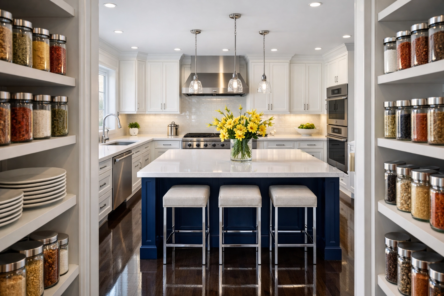 A spotless modern kitchen showing the results of expert deep cleaning MA for Massachusetts residents.