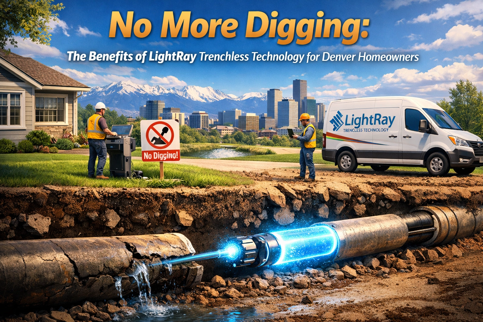 [HERO] No More Digging: The Benefits of LightRay Trenchless Technology for Denver Homeowners