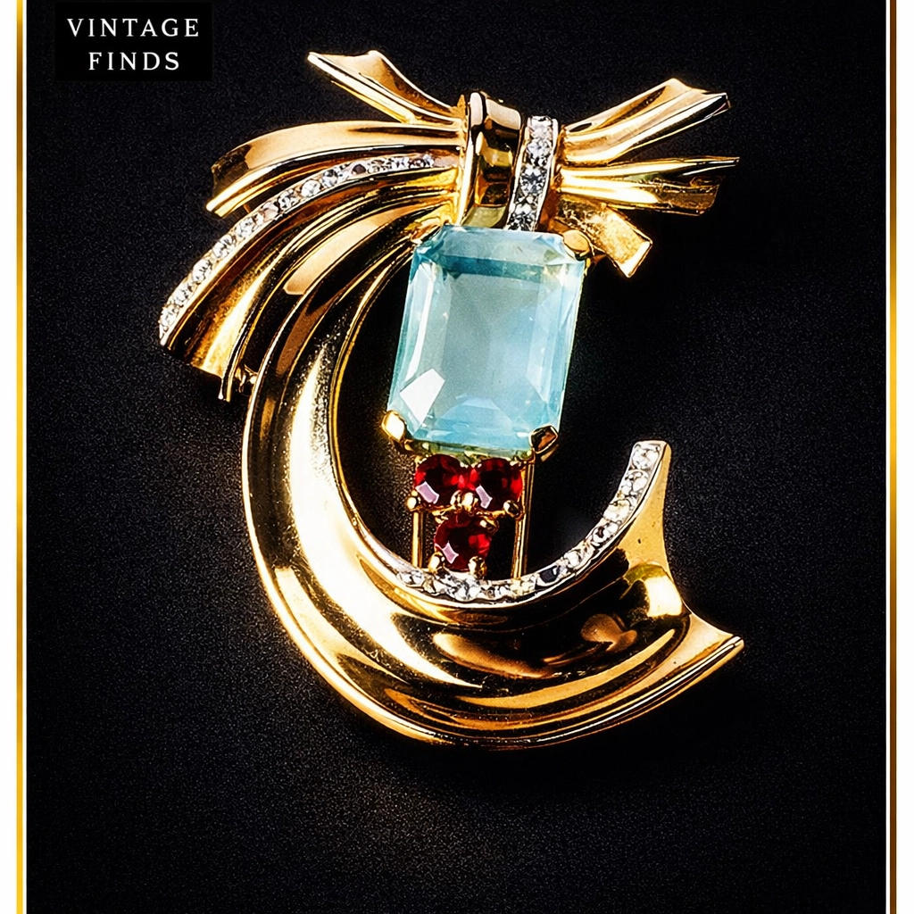 Highly Collectible Crown Trifari Sterling Pin.