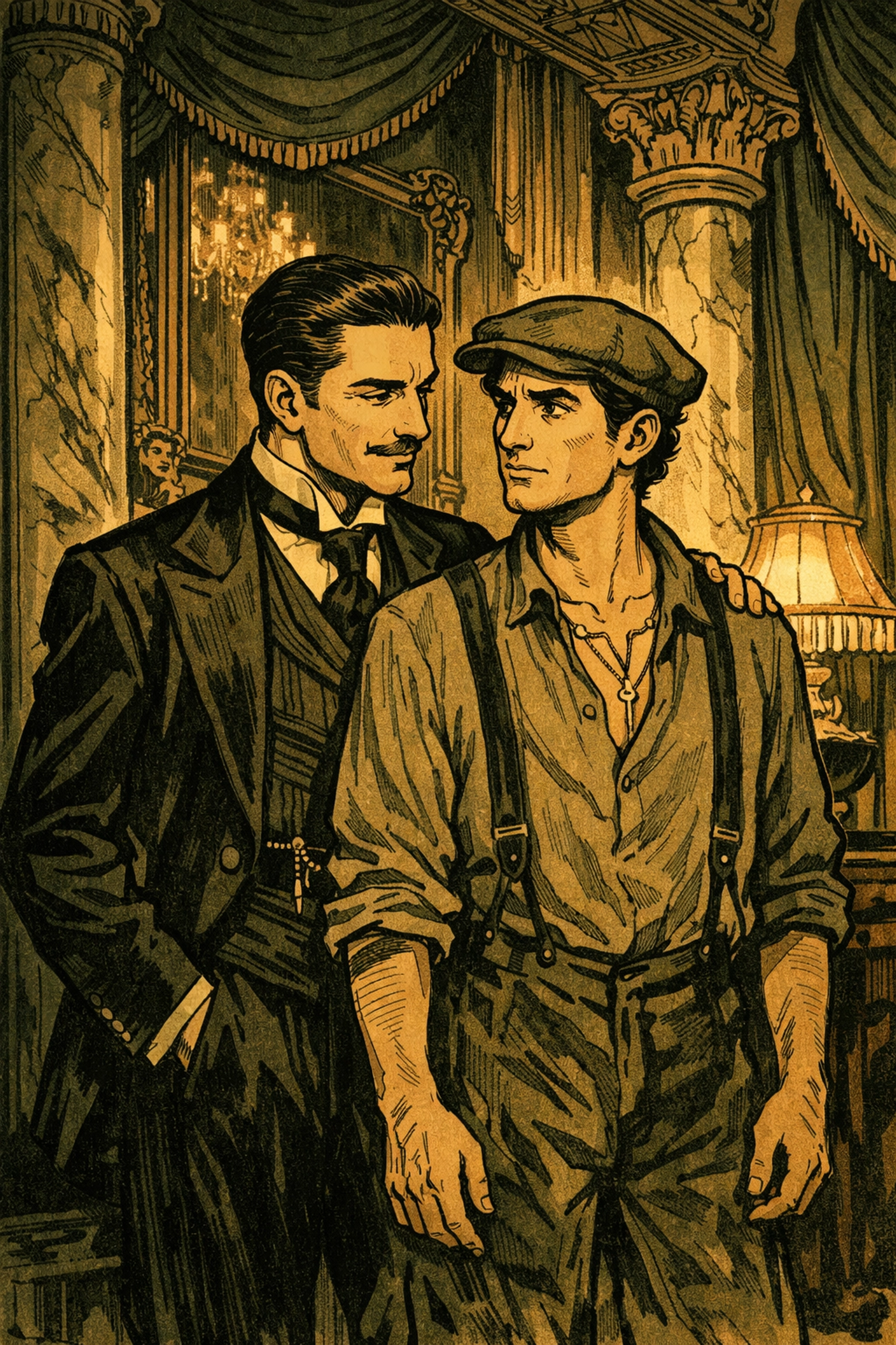 Gilded Age MM romance: banking titan and immigrant worker meet in Fifth Avenue mansion