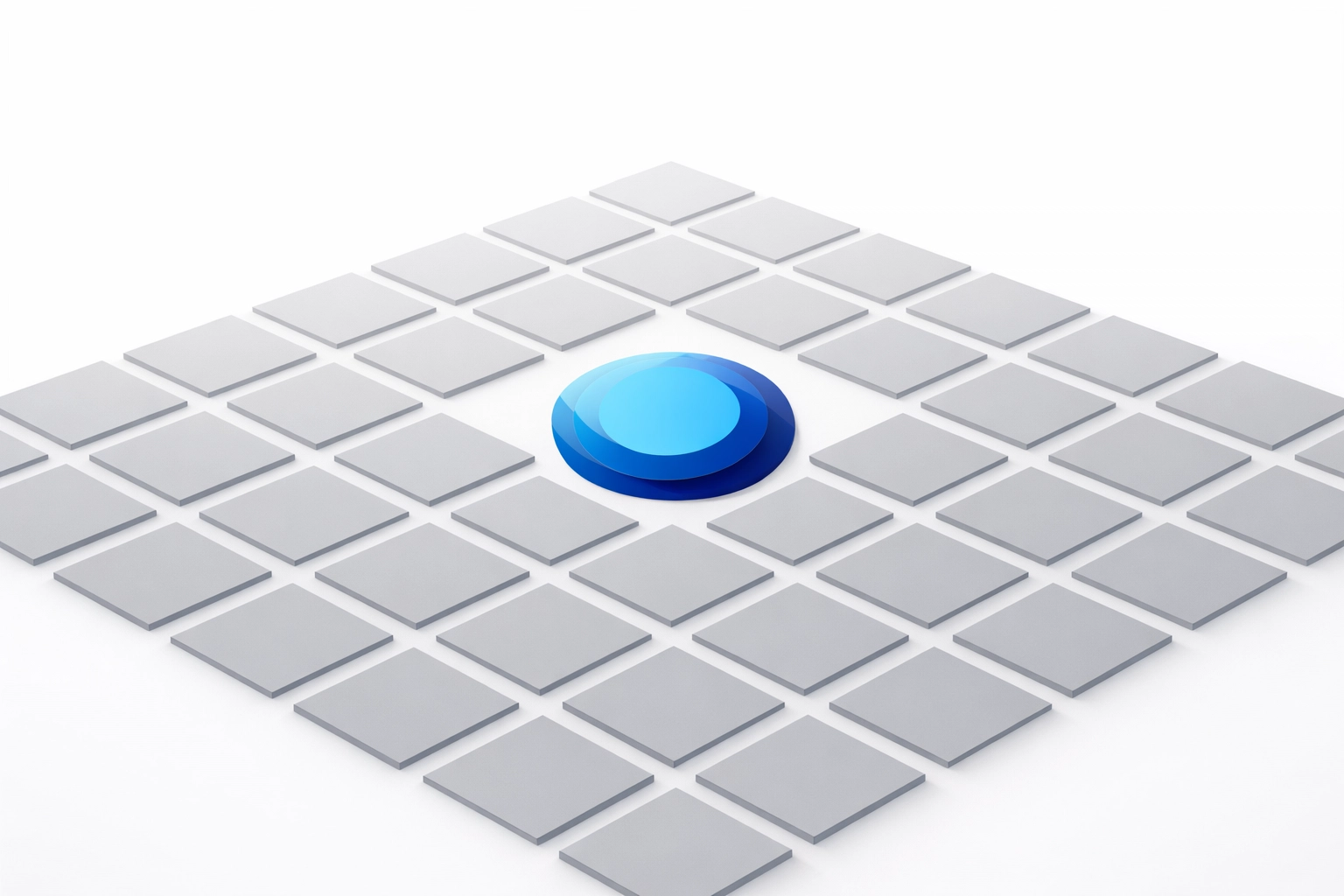 Illustration of a unique brand identity standing out from generic AI website builder templates.