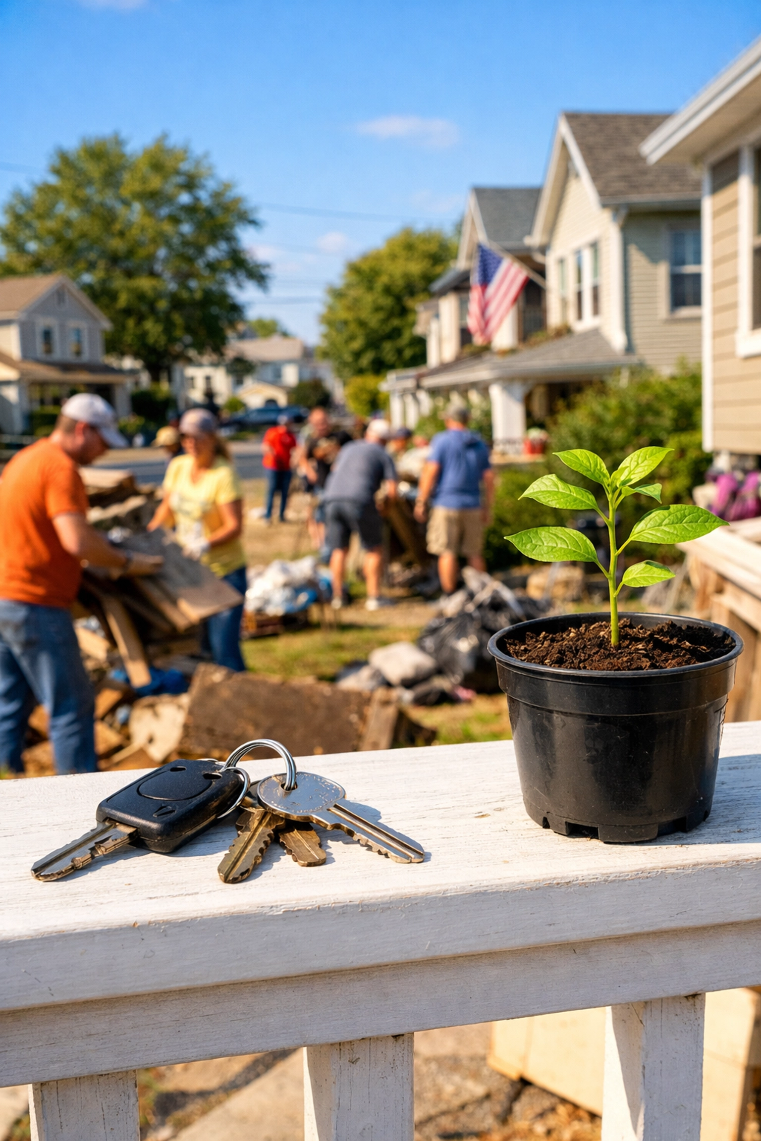Local volunteers utilizing disaster recovery resources in NJ to help families rebuild.