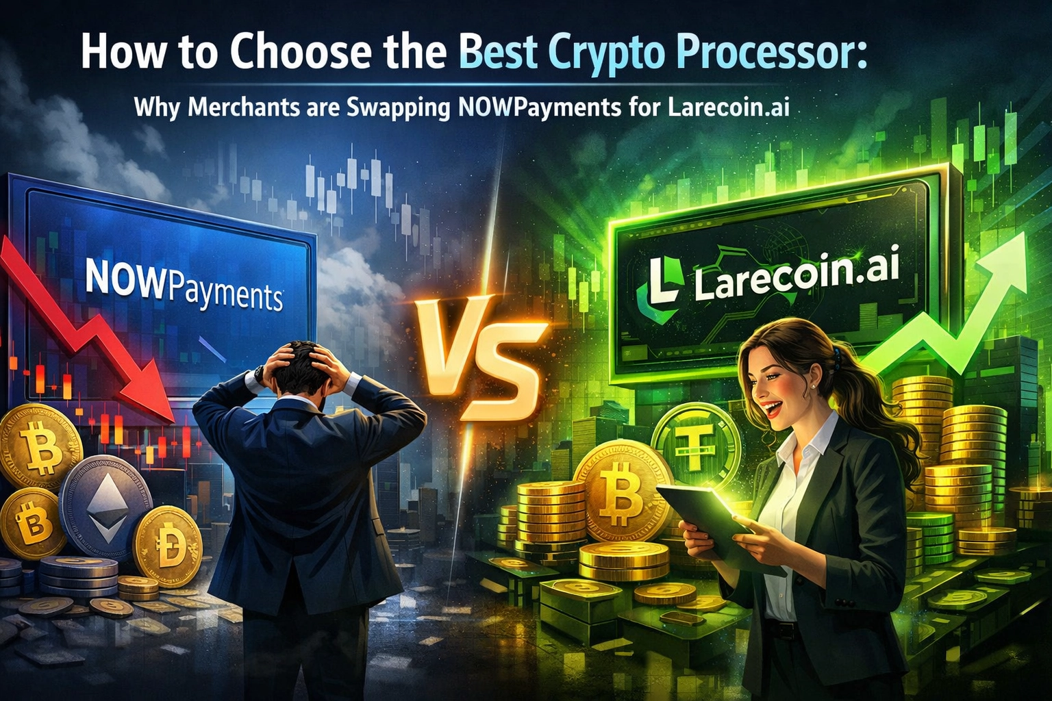 [HERO] How to Choose the Best Crypto Processor: Why Merchants are Swapping NOWPayments for Larecoin.ai