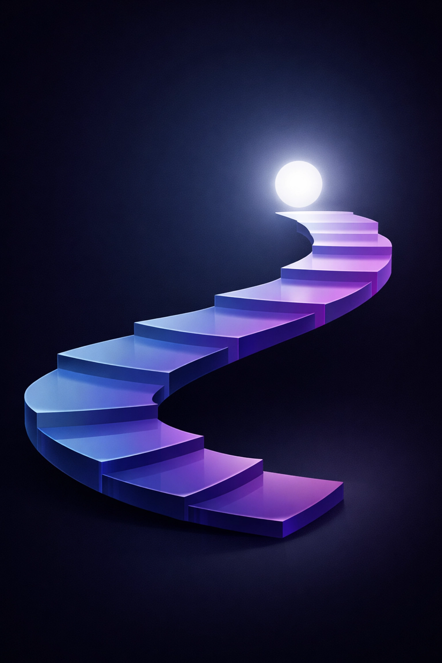 A spiraling cognitive ramp representing empowerment and structural support during a Lenten journey.