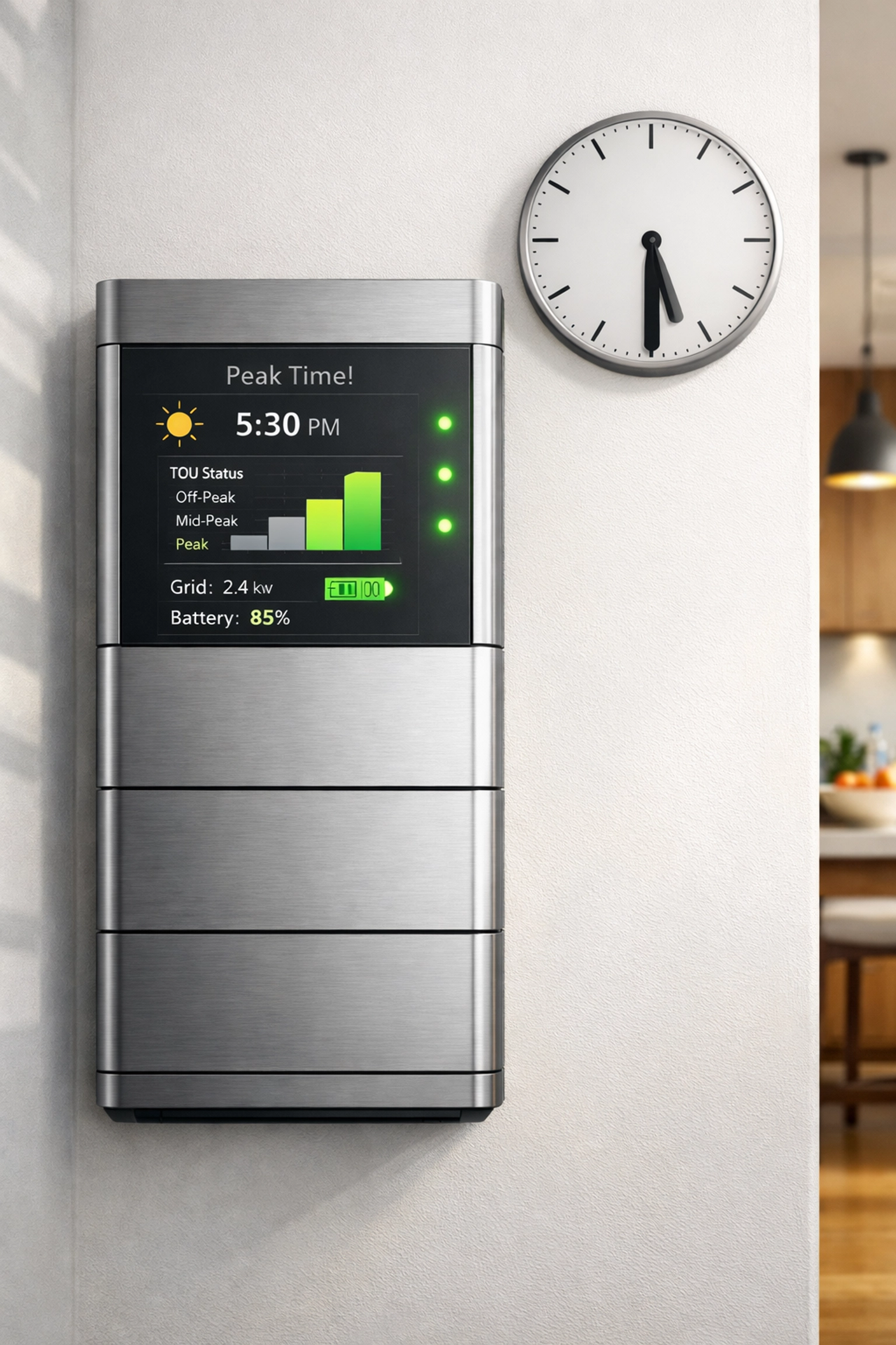 Home battery storage system for optimizing solar export tariffs during peak times