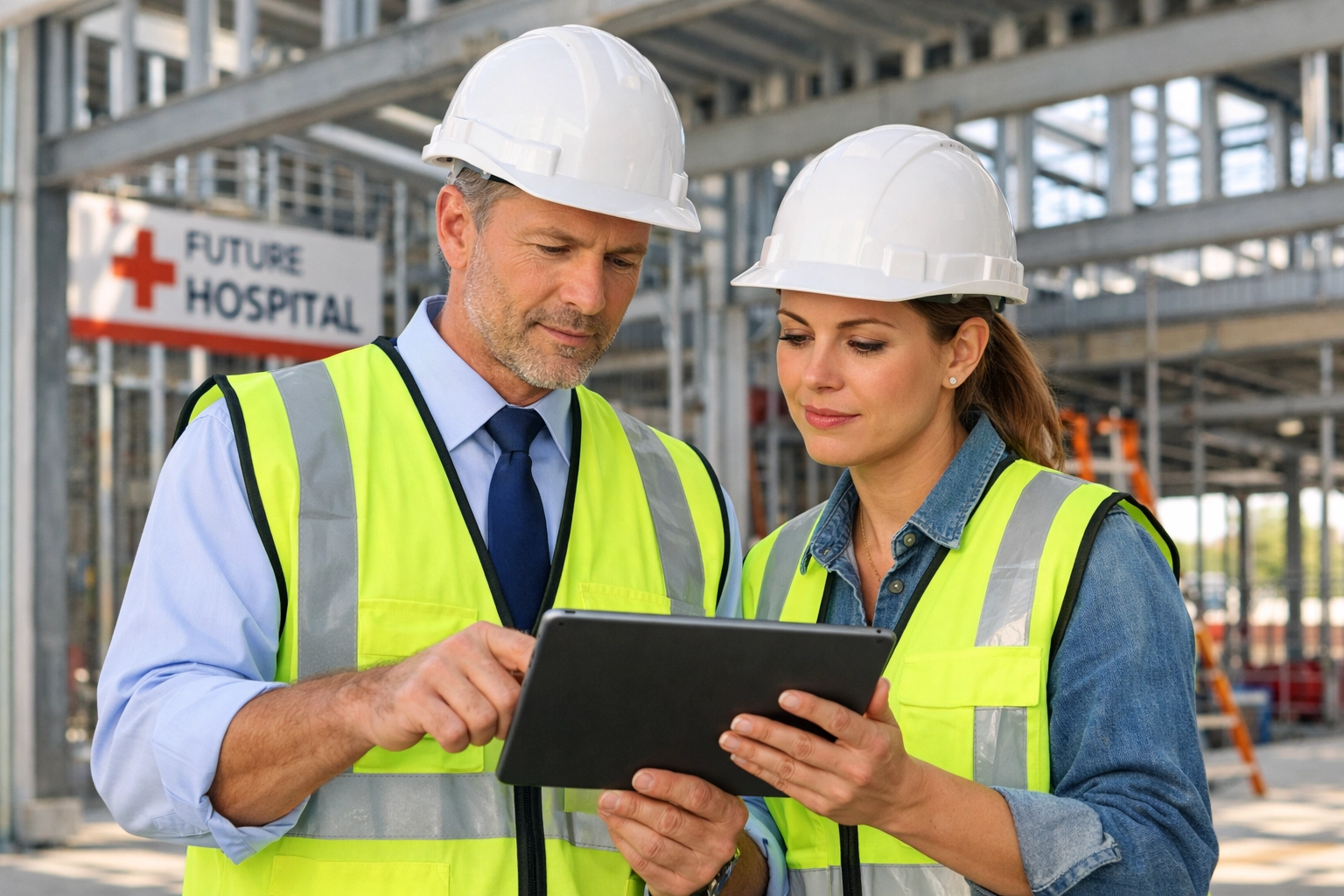 Experts providing construction project management services and superintendent oversight on a building site.