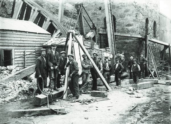 Cornish Tin Miners at Mine Engine House