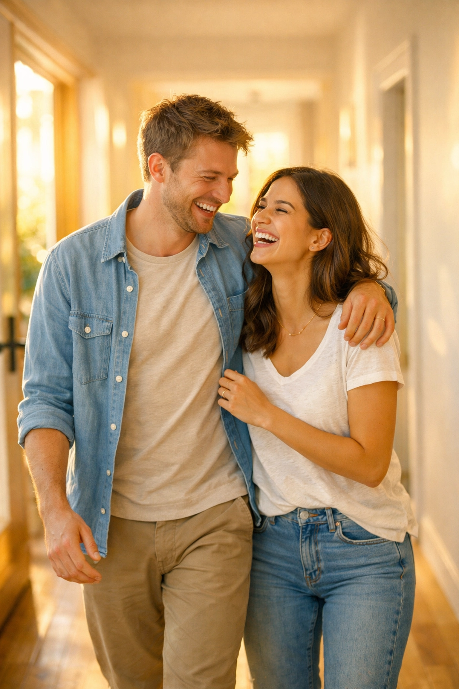 A happy couple experiencing financial stability with a no credit check online loan in Canada.