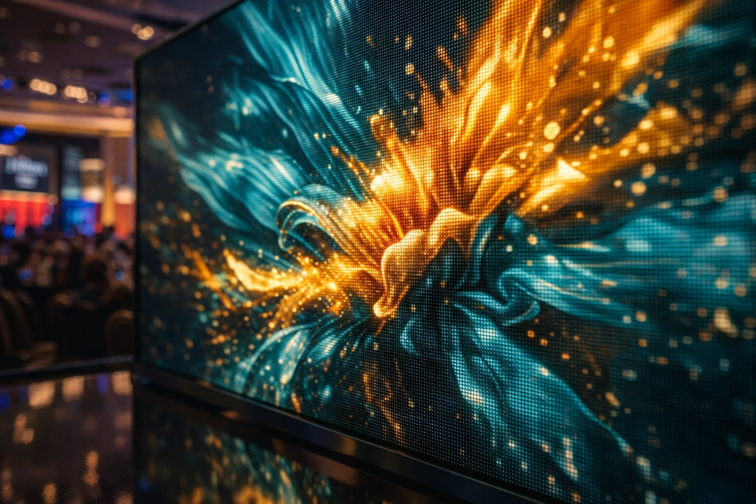 High-resolution LED video wall rental showing crystal-clear display for Las Vegas corporate conference