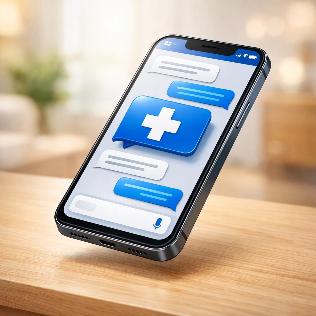 Secure medical messaging on a smartphone for 24/7 online doctor chat and convenient telehealth services.