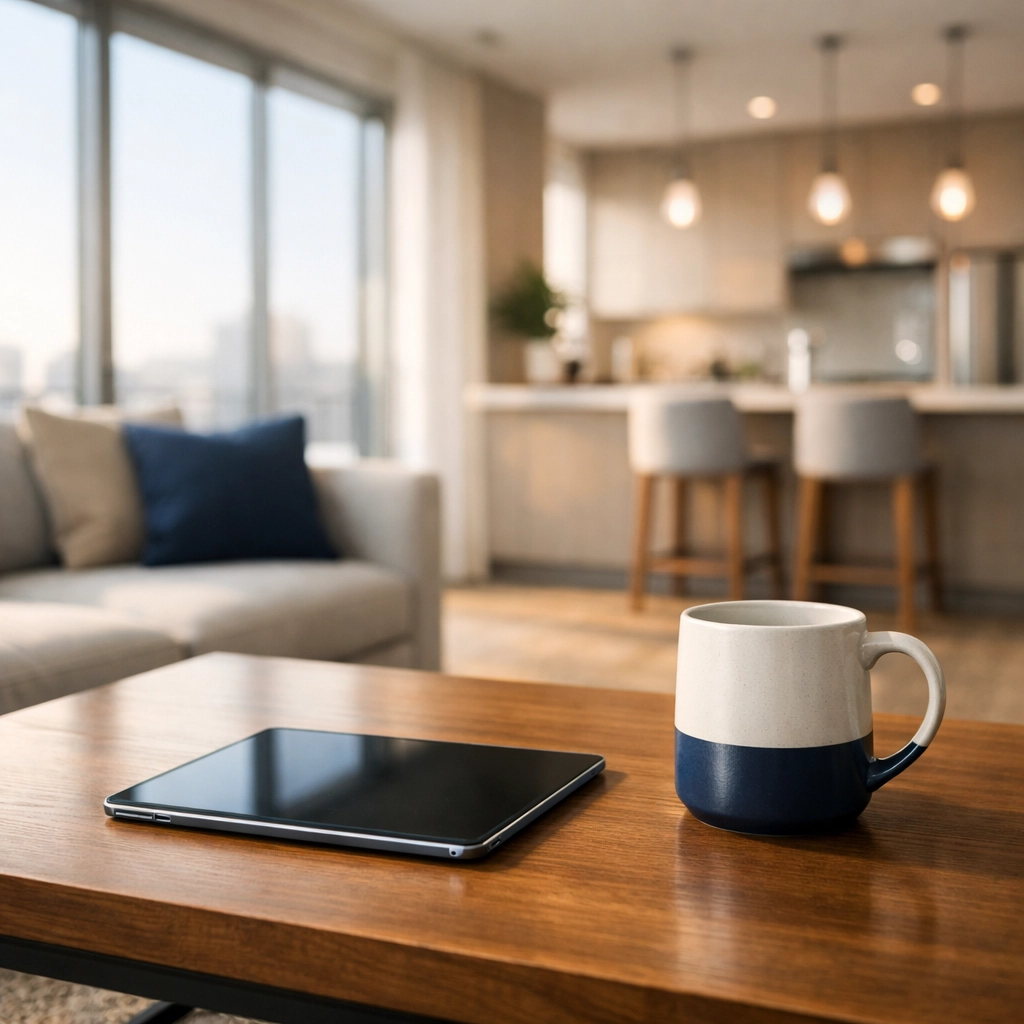 A bright, modern Woking apartment representing a successful buy-to-let property investment.