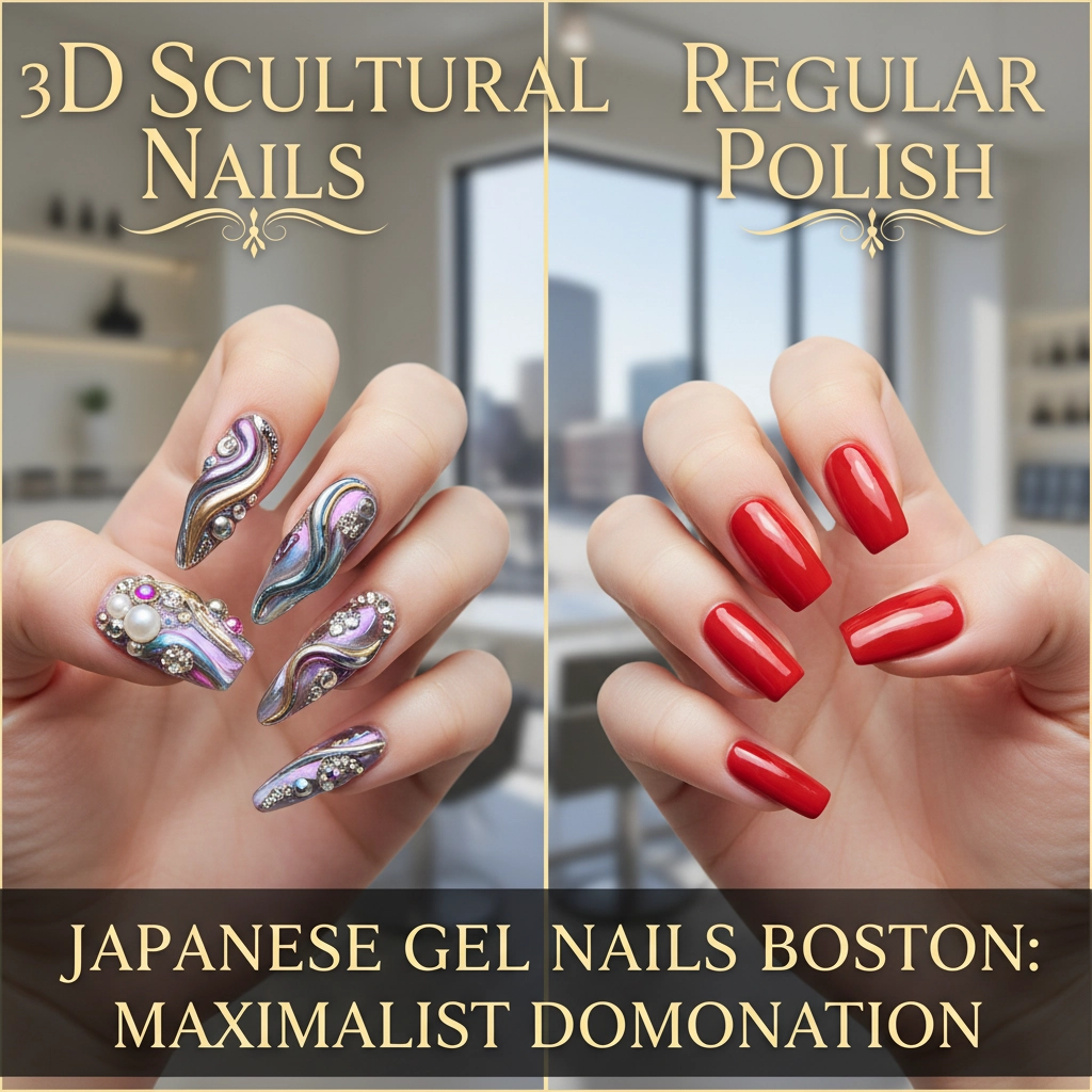 3D Sculptural Nails vs Regular Polish: Why Japanese Gel Nails Boston Salons Are Dominating the Maximalist Trend