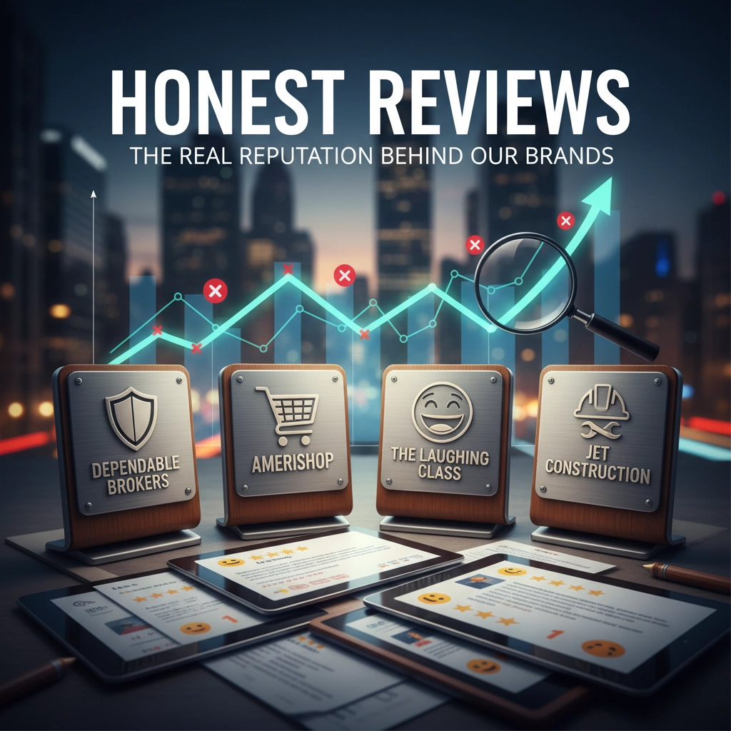 Honest Reviews: The Real Reputation Behind Our Brands (Dependable Brokers, Amerishop, The Laughing Class | Jet Construction)