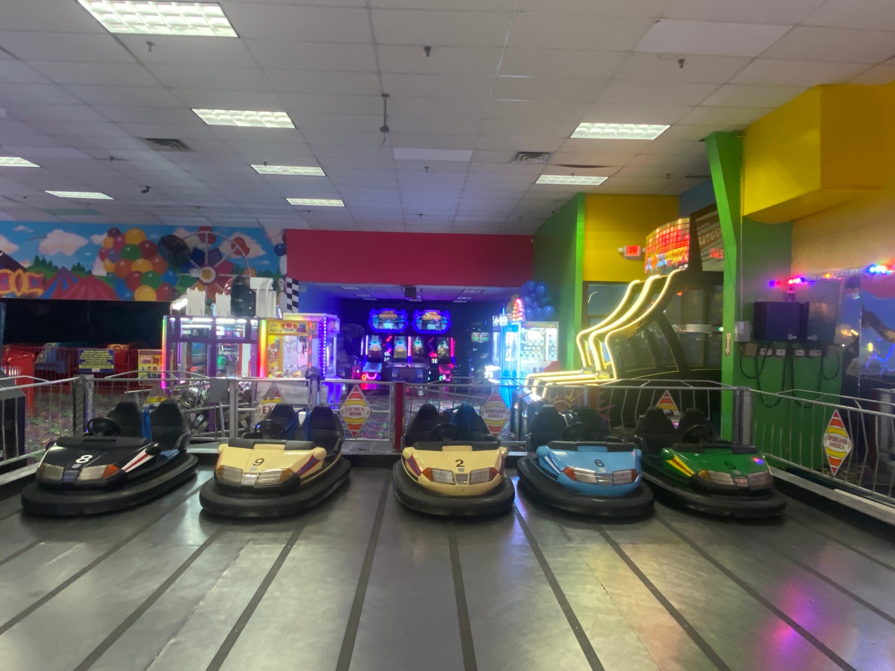 Bumper car arena at Funstation USA.