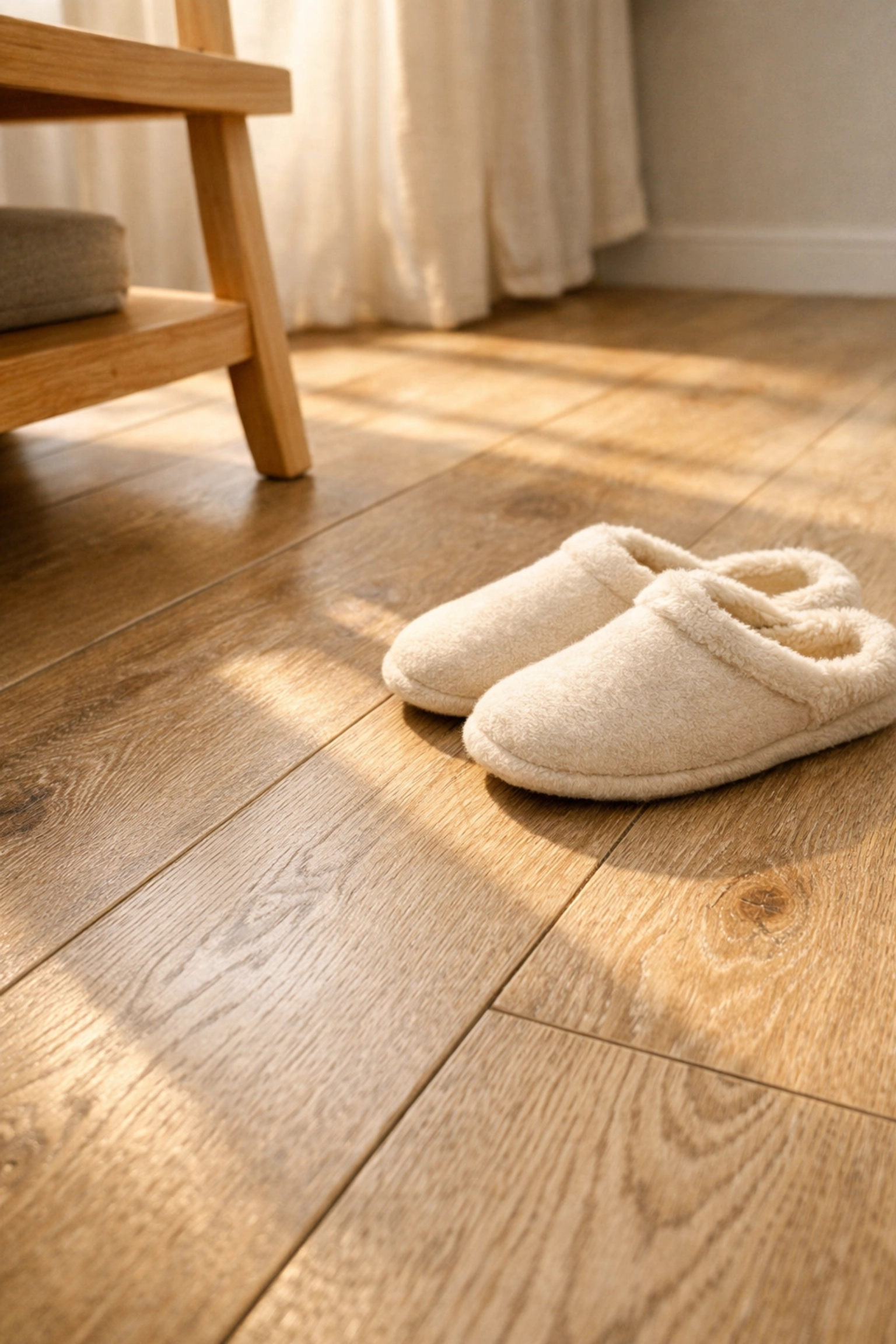 Elegant luxury vinyl plank flooring in an Orlando home offering warmth, quiet, and water-resistant durability.