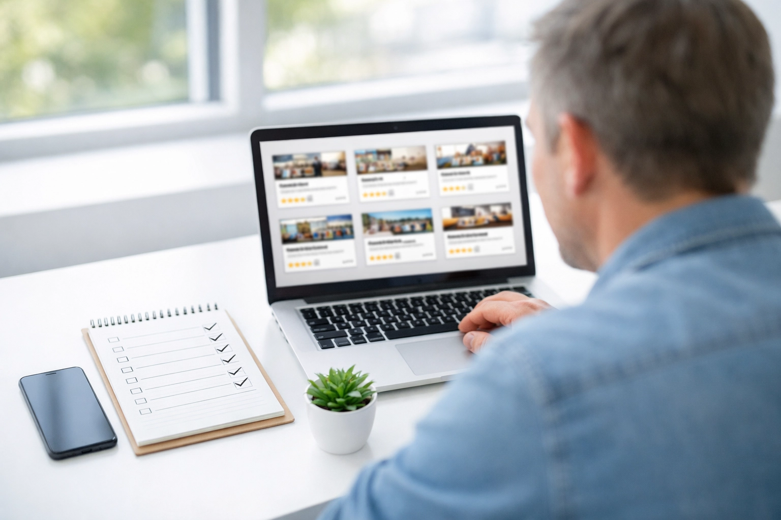 A business owner managing local business listings on a laptop for better online visibility.