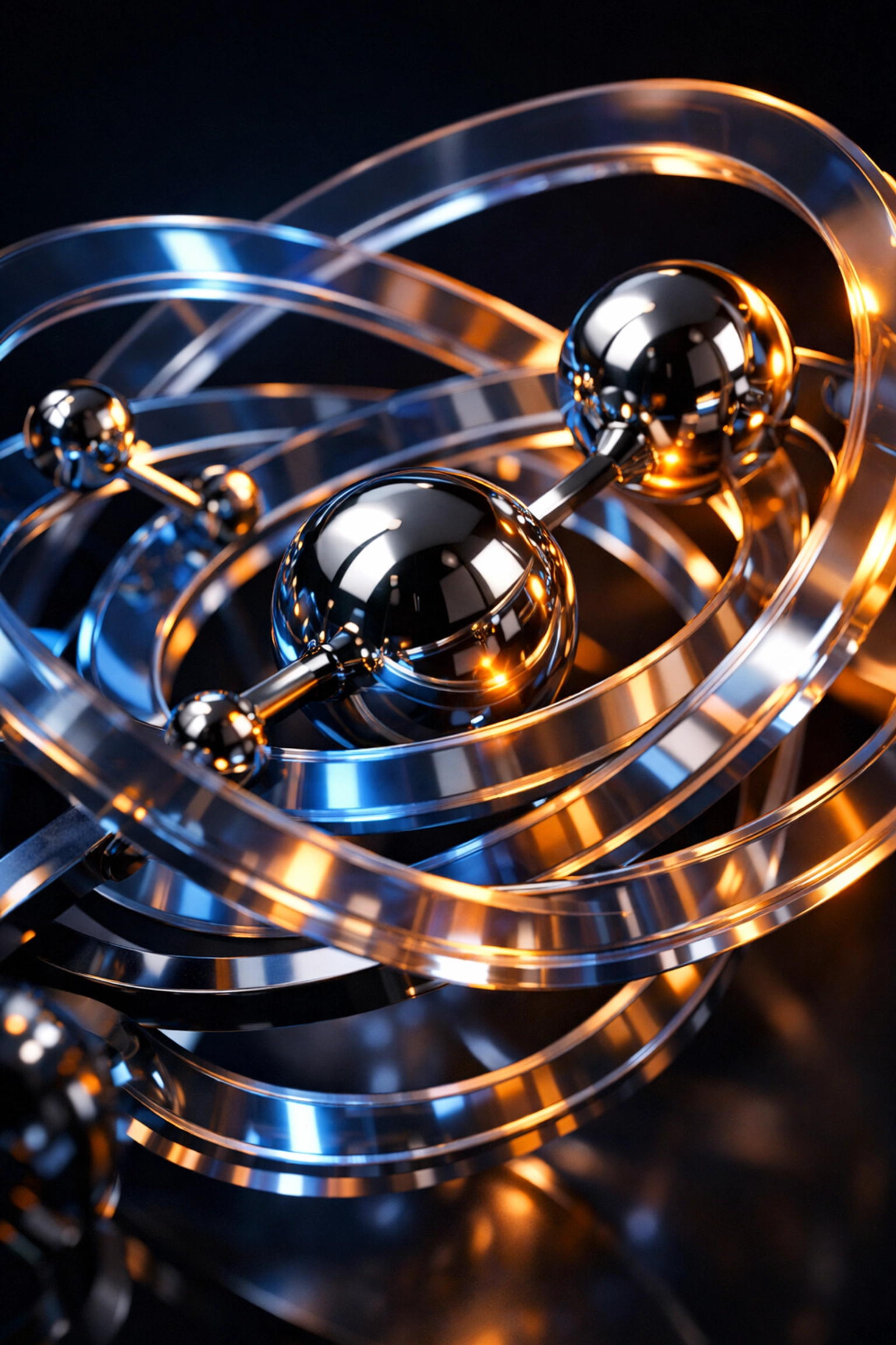 Interlocking rings symbolizing the integration of agile methodologies and strategic business development.