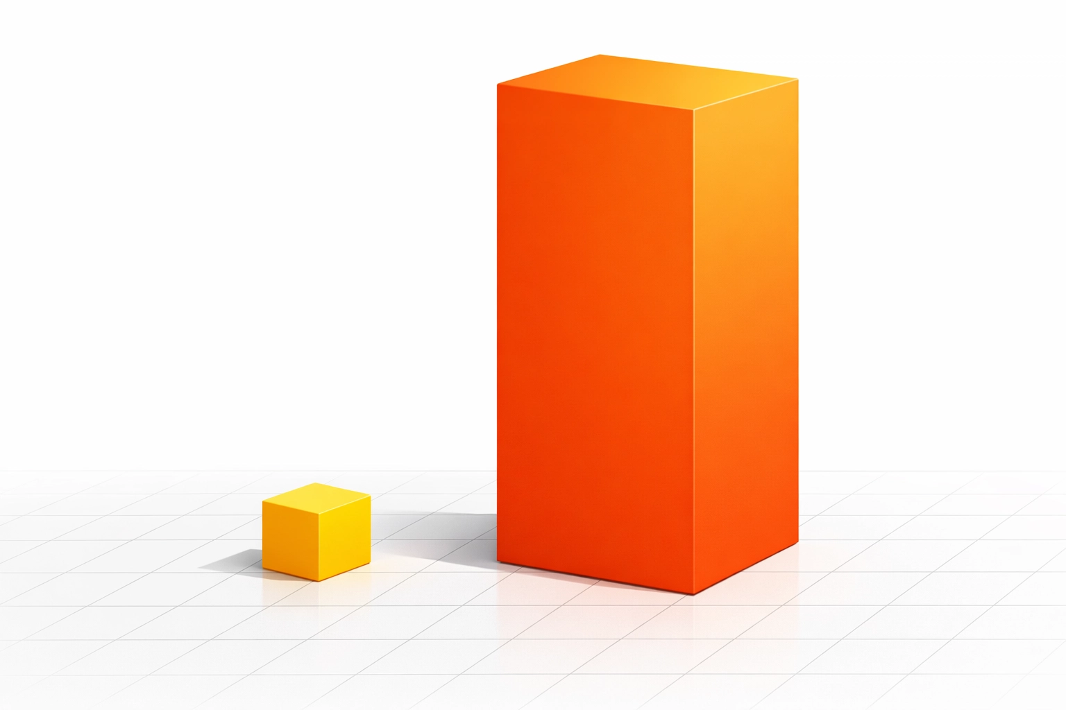 Abstract illustration representing the concept of scale for large format printing projects.