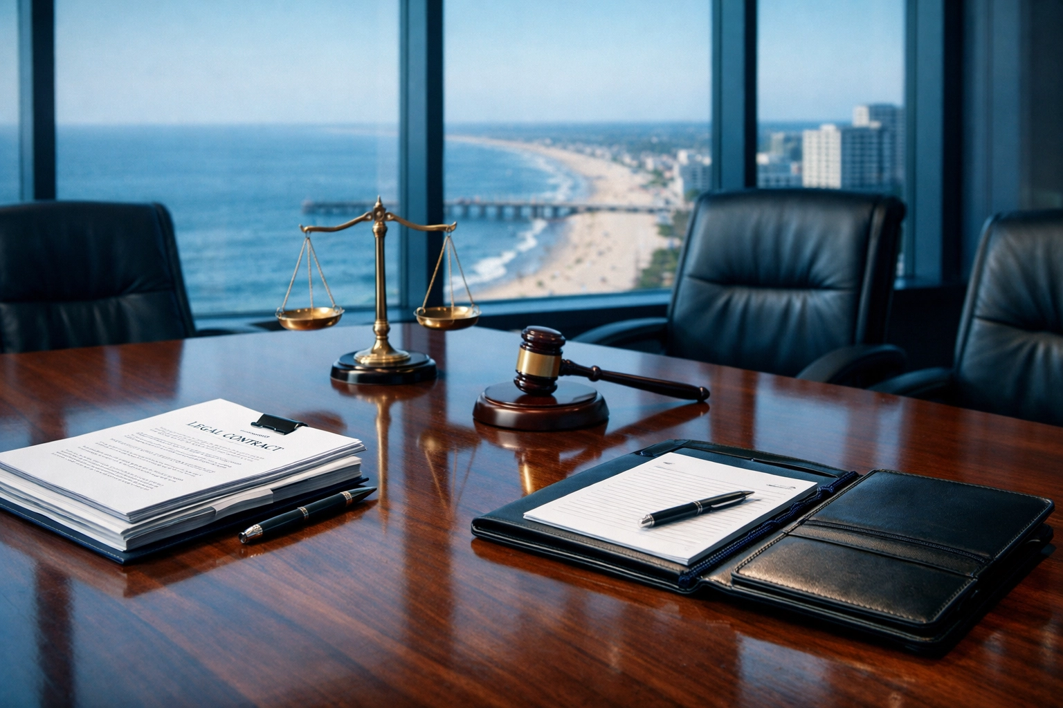 Organized divorce legal documents at Virginia Beach family law office