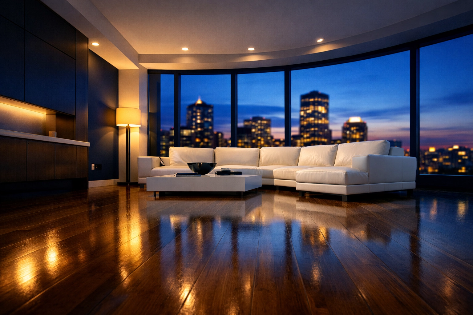 Spotless apartment after our professional cleaning team in Boston finishes a detailed top-to-bottom clean.