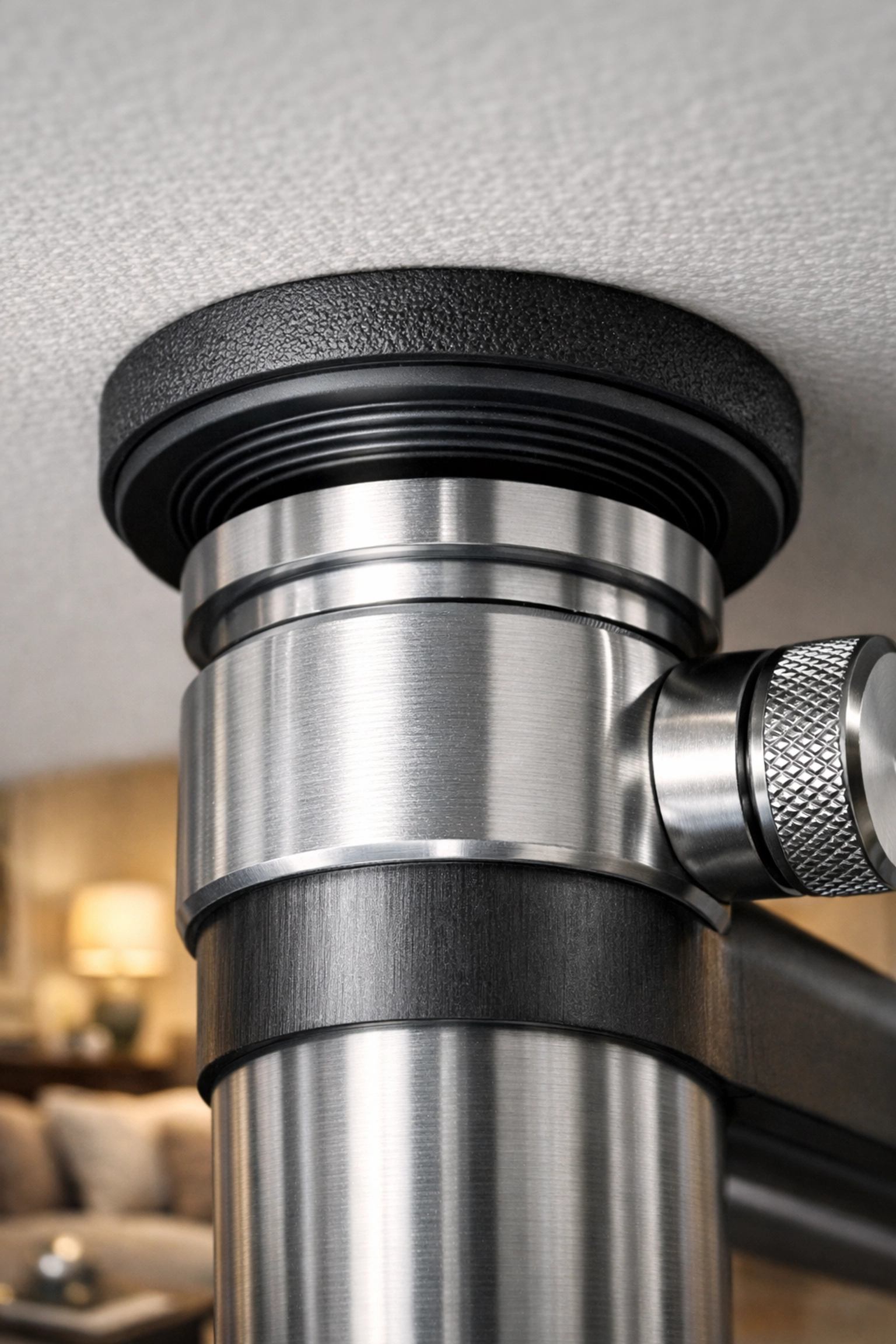 Close-up of a no wall damage workout system tension pad, perfect for high-quality home gym equipment stability.