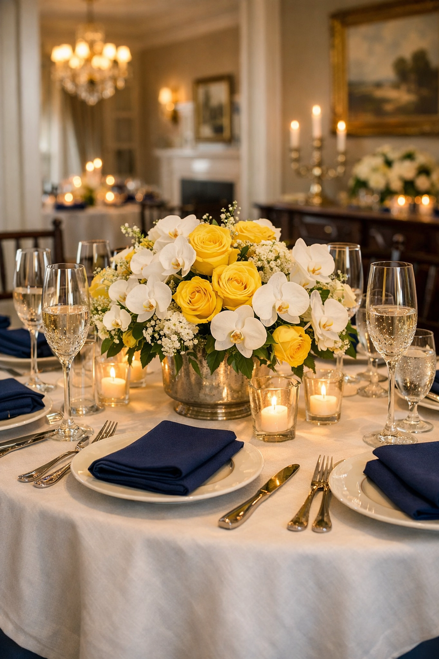 Elegant dining table set for an event after professional residential cleaning Massachusetts services.