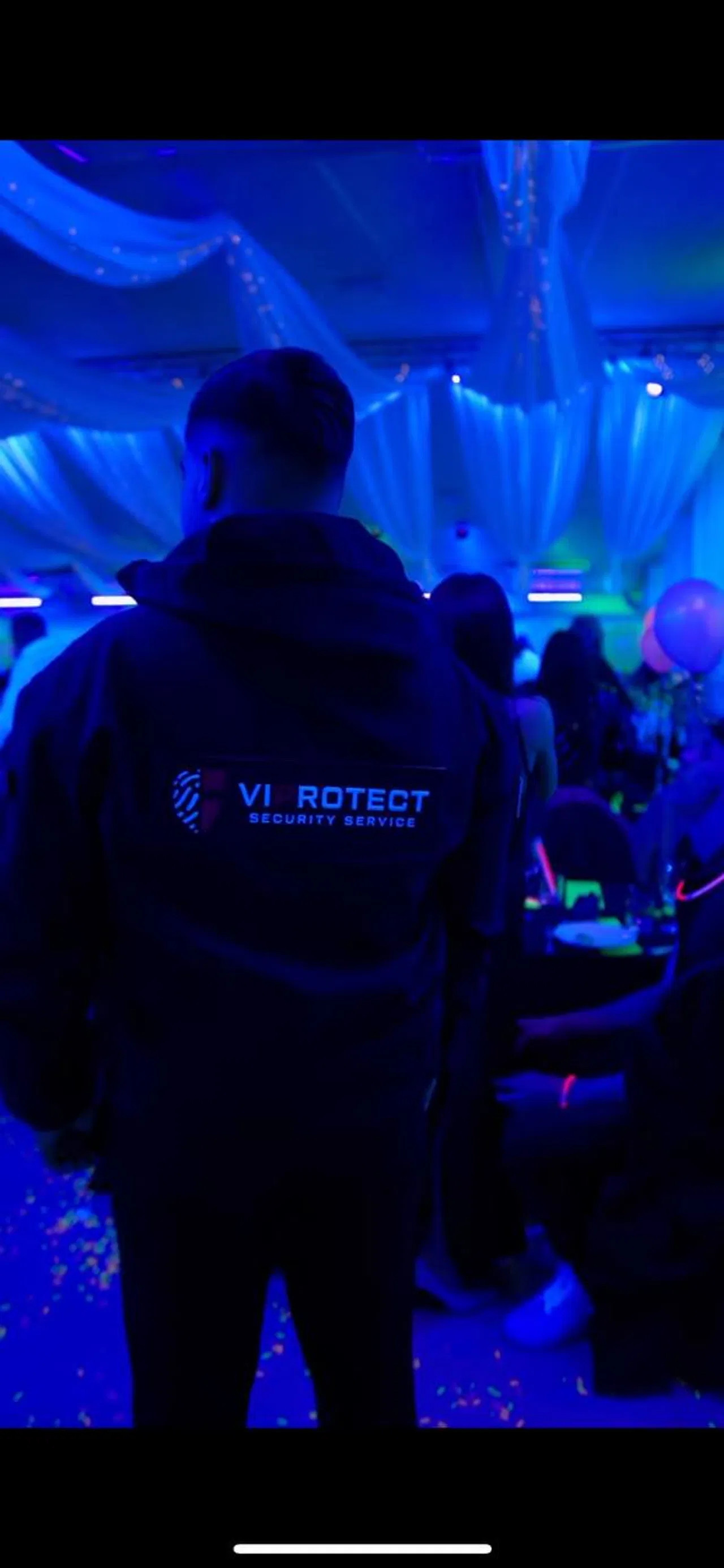 Professionelle Überwachung eines Indoor-Events