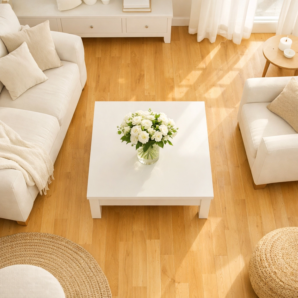 Spotless living room maintained by professional house cleaning services in Greenville SC