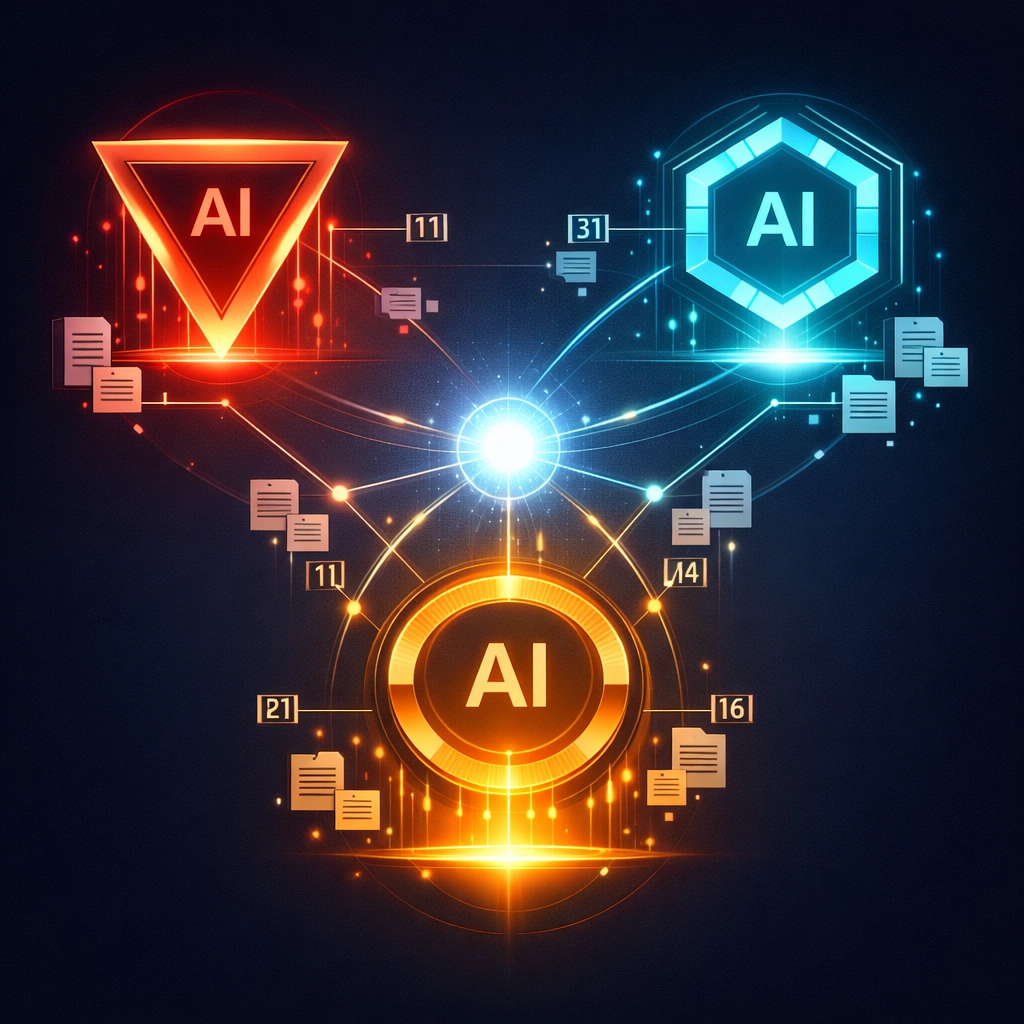 AI platforms including ChatGPT, Perplexity, and Google AI sharing citation data streams