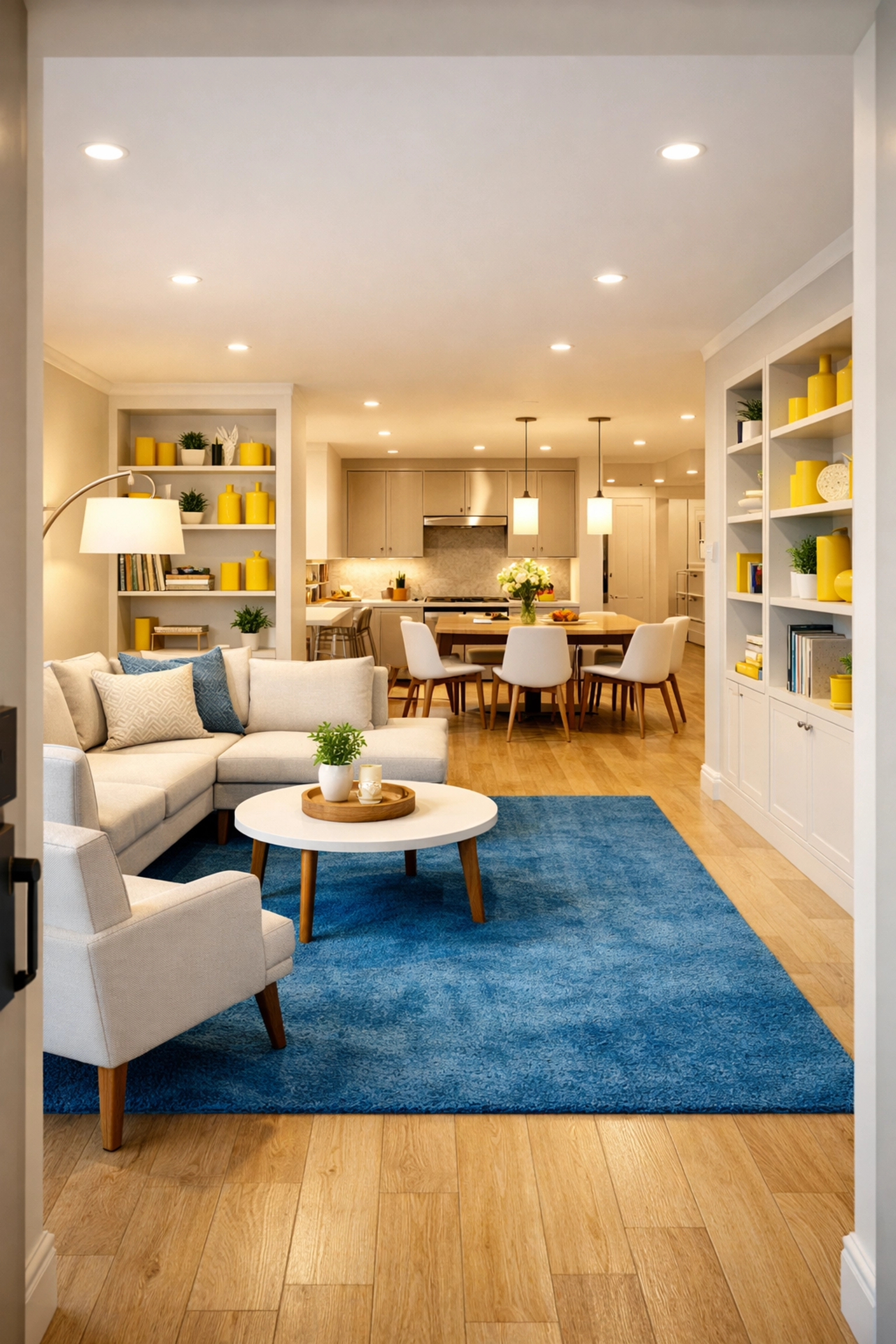 Impeccably clean open-concept apartment in Leominster MA after professional deep cleaning services were performed.