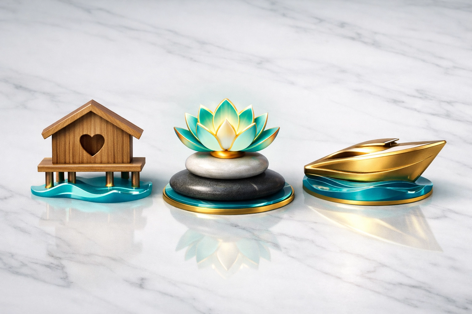 Infographic showing maldives luxury resorts archetypes: romantic retreats, wellness islands, and exclusive yacht estates.