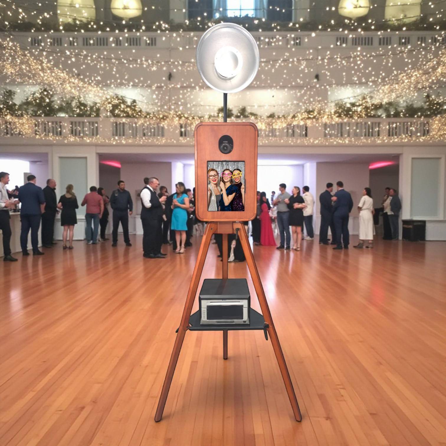 Modern Wooden Tripod Photo Booth