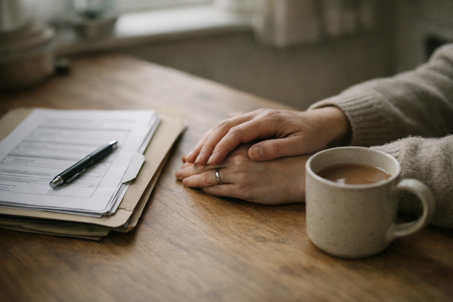Father hugging his son in a calm setting, illustrating lived experience and SEND support in Halifax.