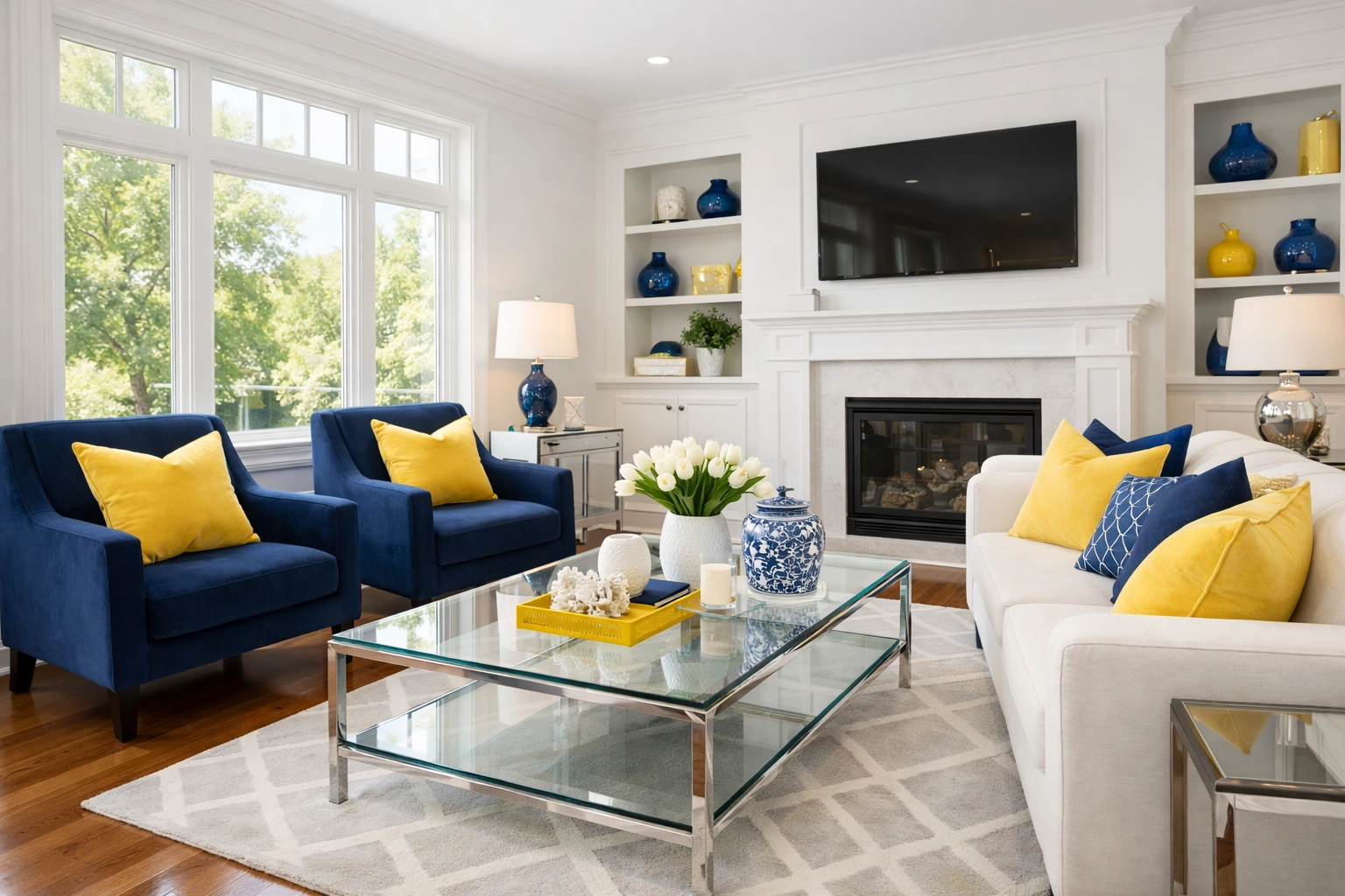 Pristine Leominster living room highlighting professional weekly house cleaning services for local residents.