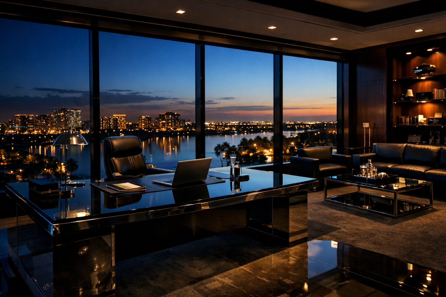 Impeccably clean luxury executive suite in Weston highlighting expert office cleaning results.