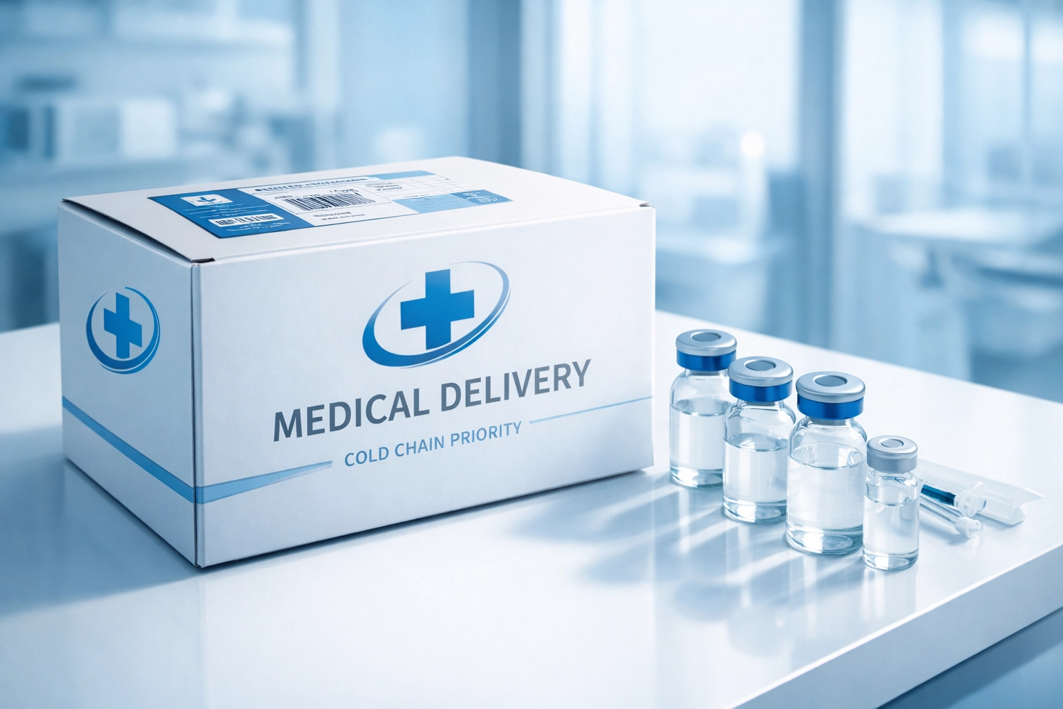 Professional peptide fulfillment packaging and clinical vials for direct-to-patient medspa delivery services.
