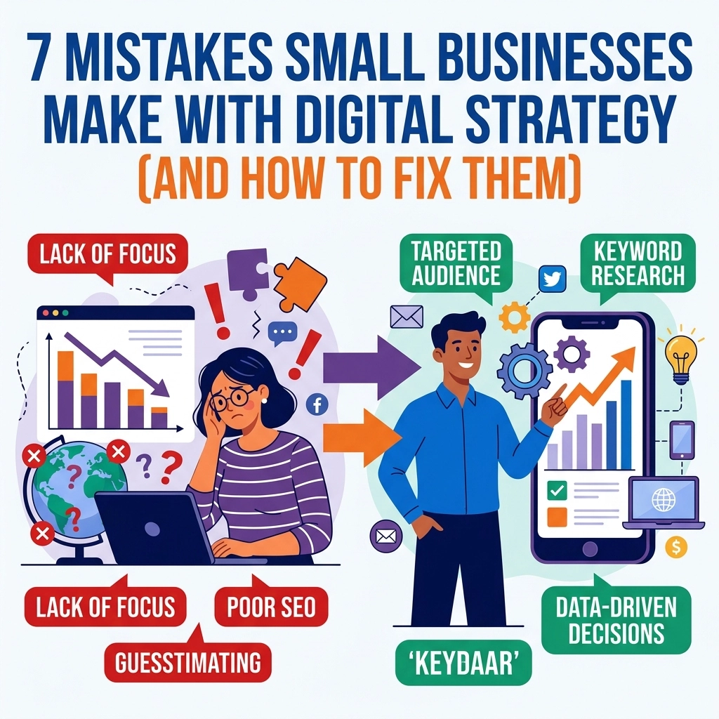 7 Mistakes Small Businesses Make with Digital Strategy (and How to Fix Them)